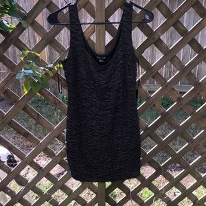 Form fitting black sparkly mini dress